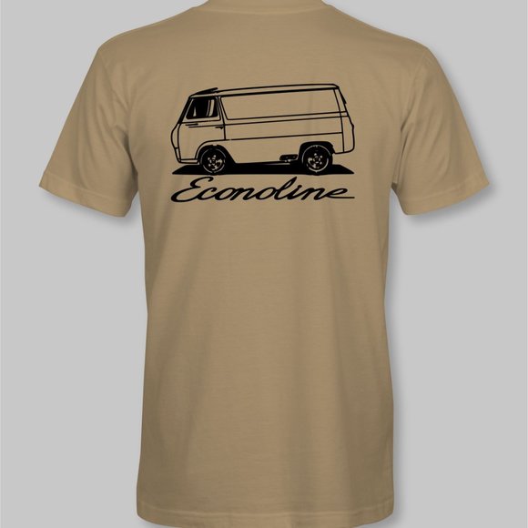 1960's Ford Econoline Retro T-Shirt - van life vanner e100 hot rod speed shop - Picture 9 of 11